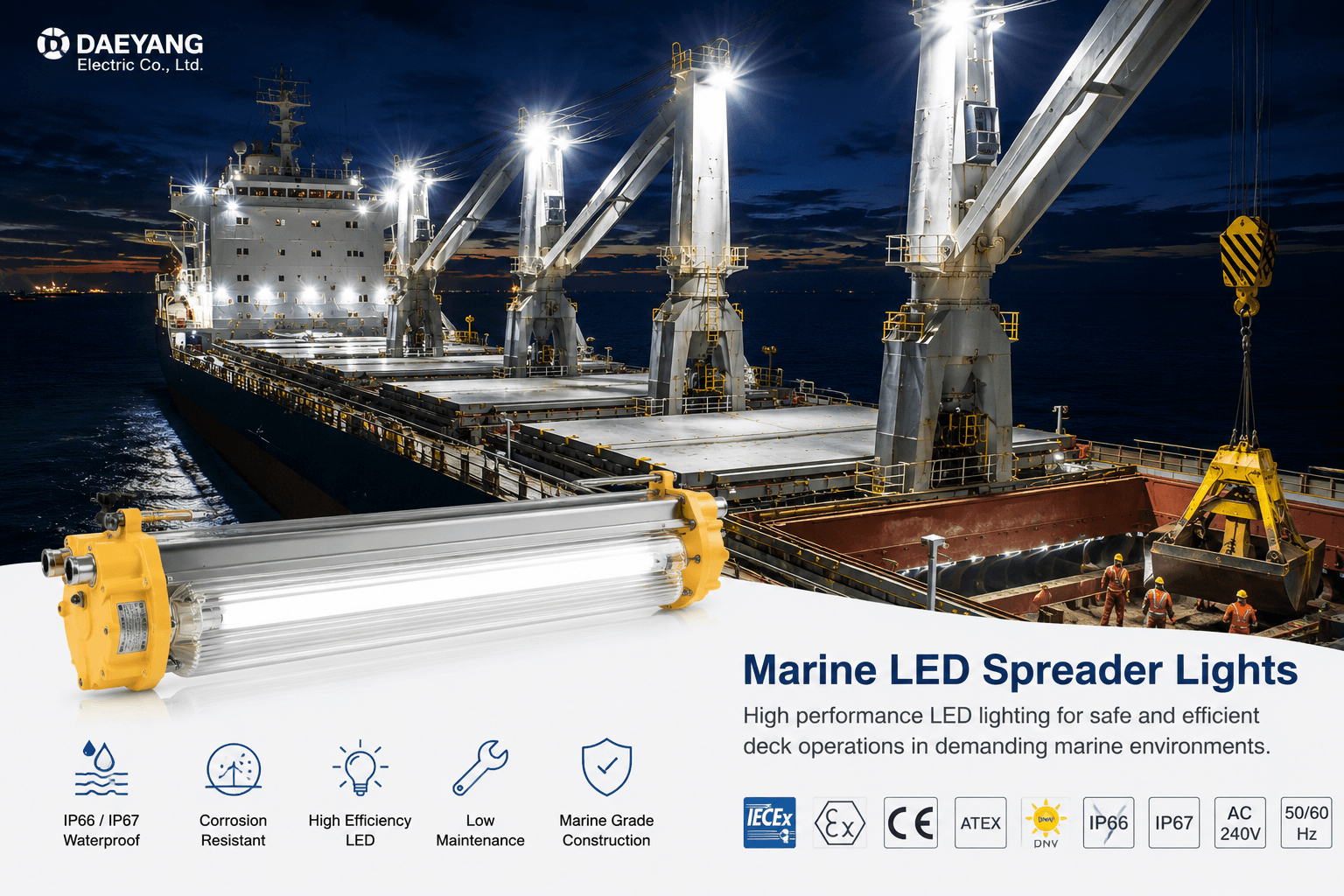 Marine LED Spreader Lights | Marine Deck Lighting Guide | Daeyang